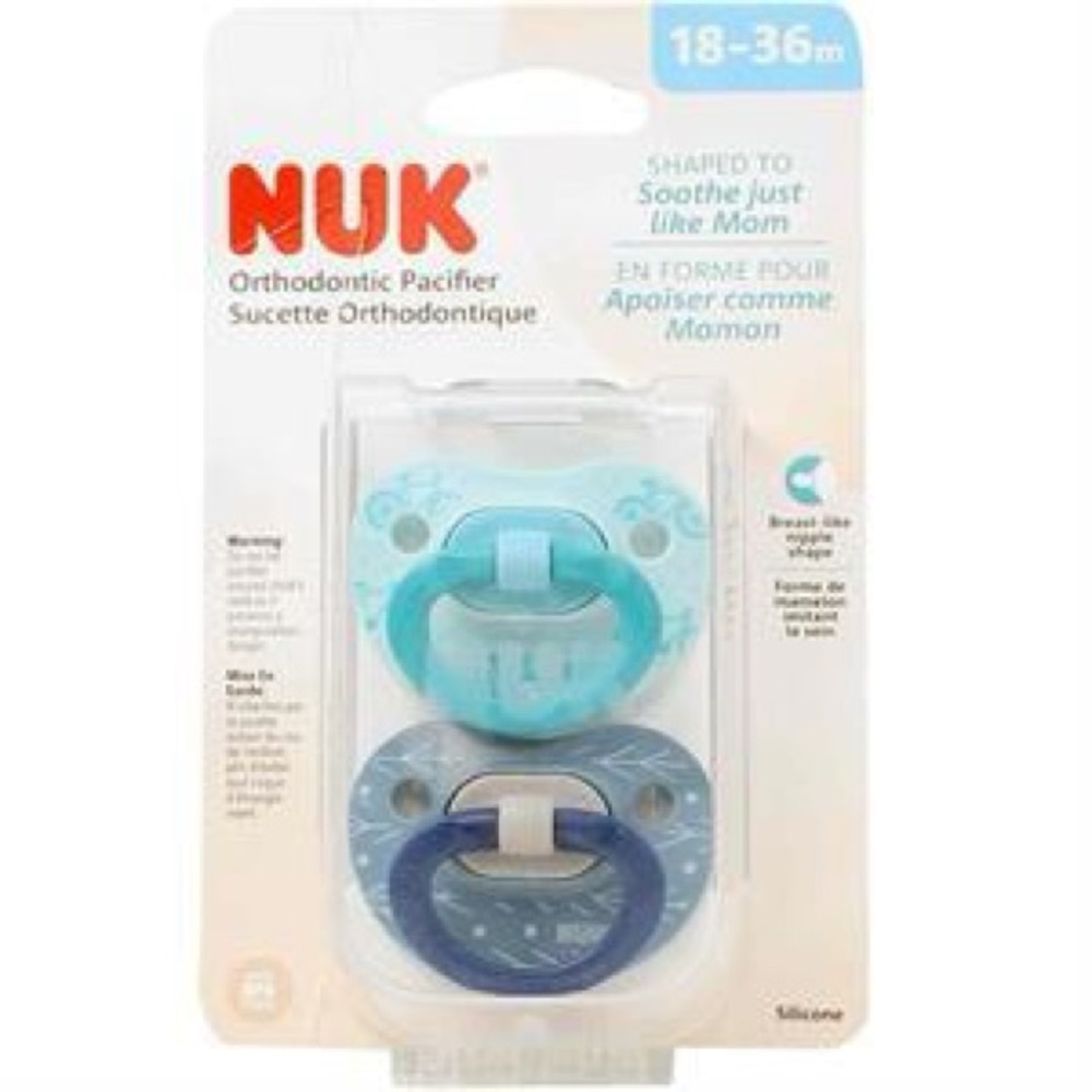 Orthodontic Pacifier Set - Blue and Teal